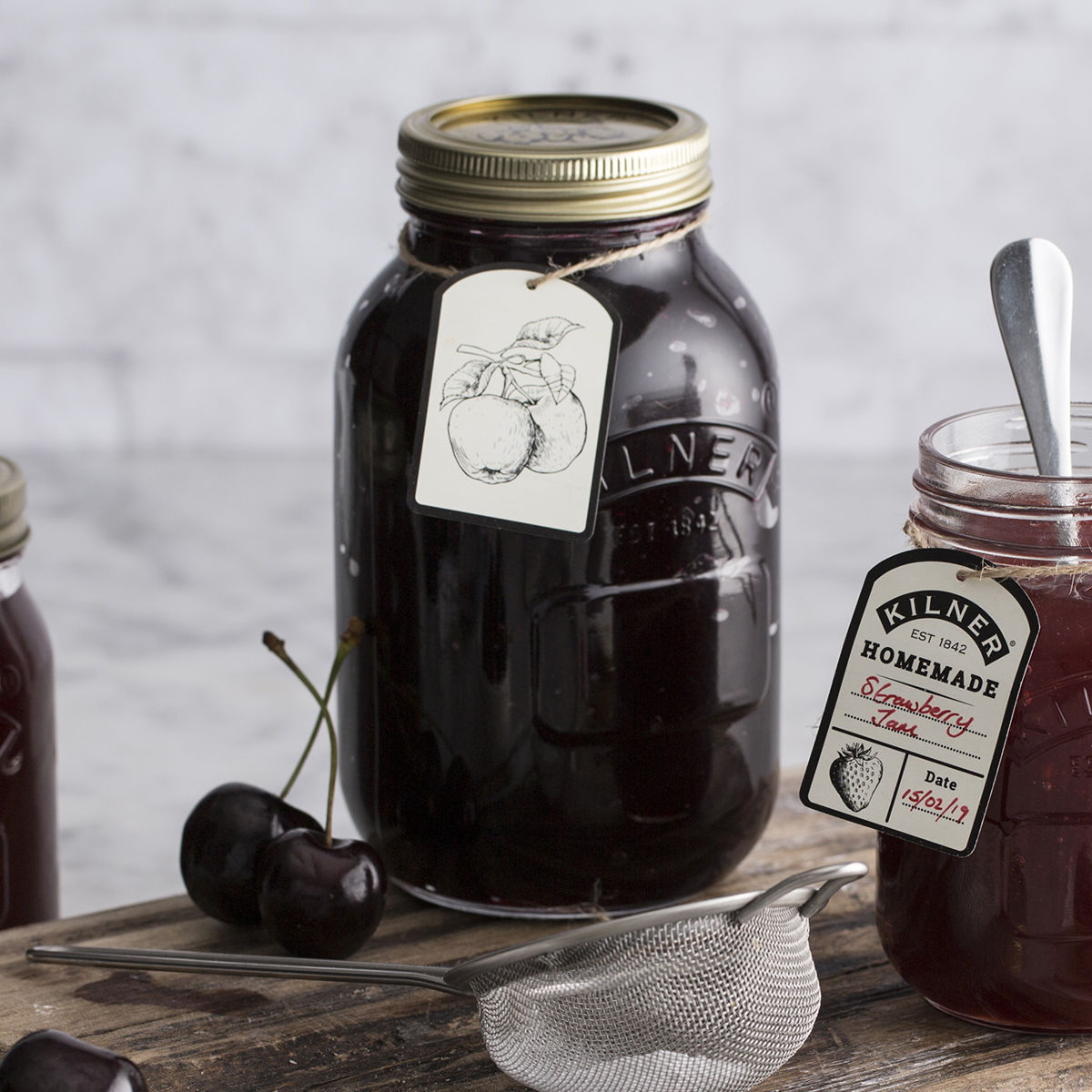 保存瓶 KILNER 1L Preserve Jar ( キルナー ガラス瓶 ガラスガラス瓶 ガラス 密閉 食洗機対応 二重フタ式 保存 食品 プリザーブジャー 密封容器 ジャム 果実酒 梅酒 調味料 )