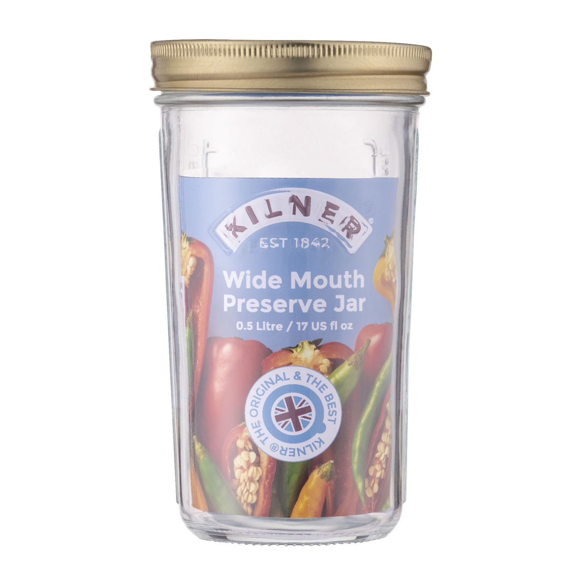 保存瓶 KILNER 500ml Wide Mouth Preserve Jar ( キルナー 保存瓶 食洗機対応 保存 瓶 ガラス ガラス容器 キャニスター 食品 ワイドマウスプリザーブジャー 調味料 密封容器 シロップ 果実酒 乾物 広口 )