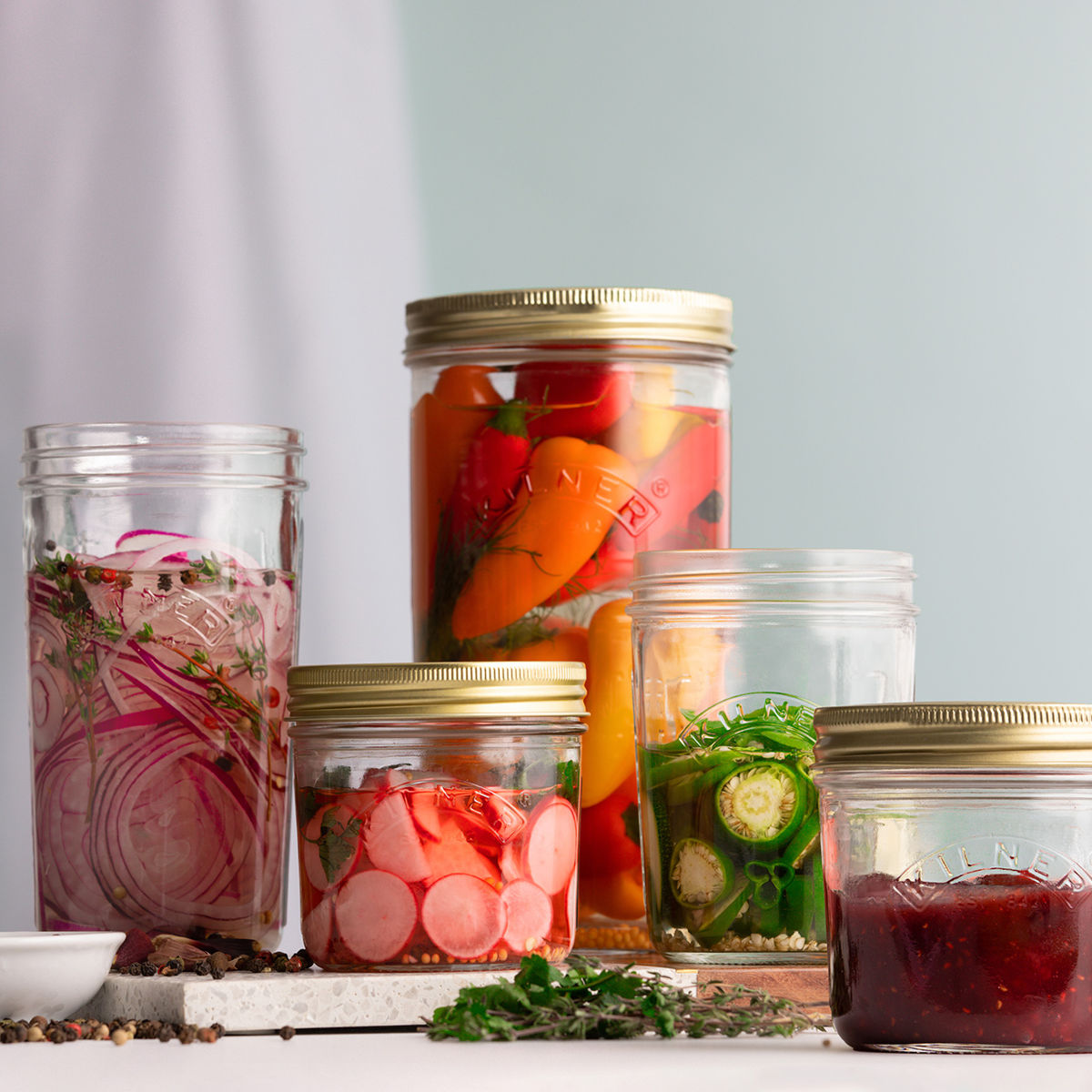 保存瓶 KILNER 500ml Wide Mouth Preserve Jar ( キルナー 保存瓶 食洗機対応 保存 瓶 ガラス ガラス容器 キャニスター 食品 ワイドマウスプリザーブジャー 調味料 密封容器 シロップ 果実酒 乾物 広口 )