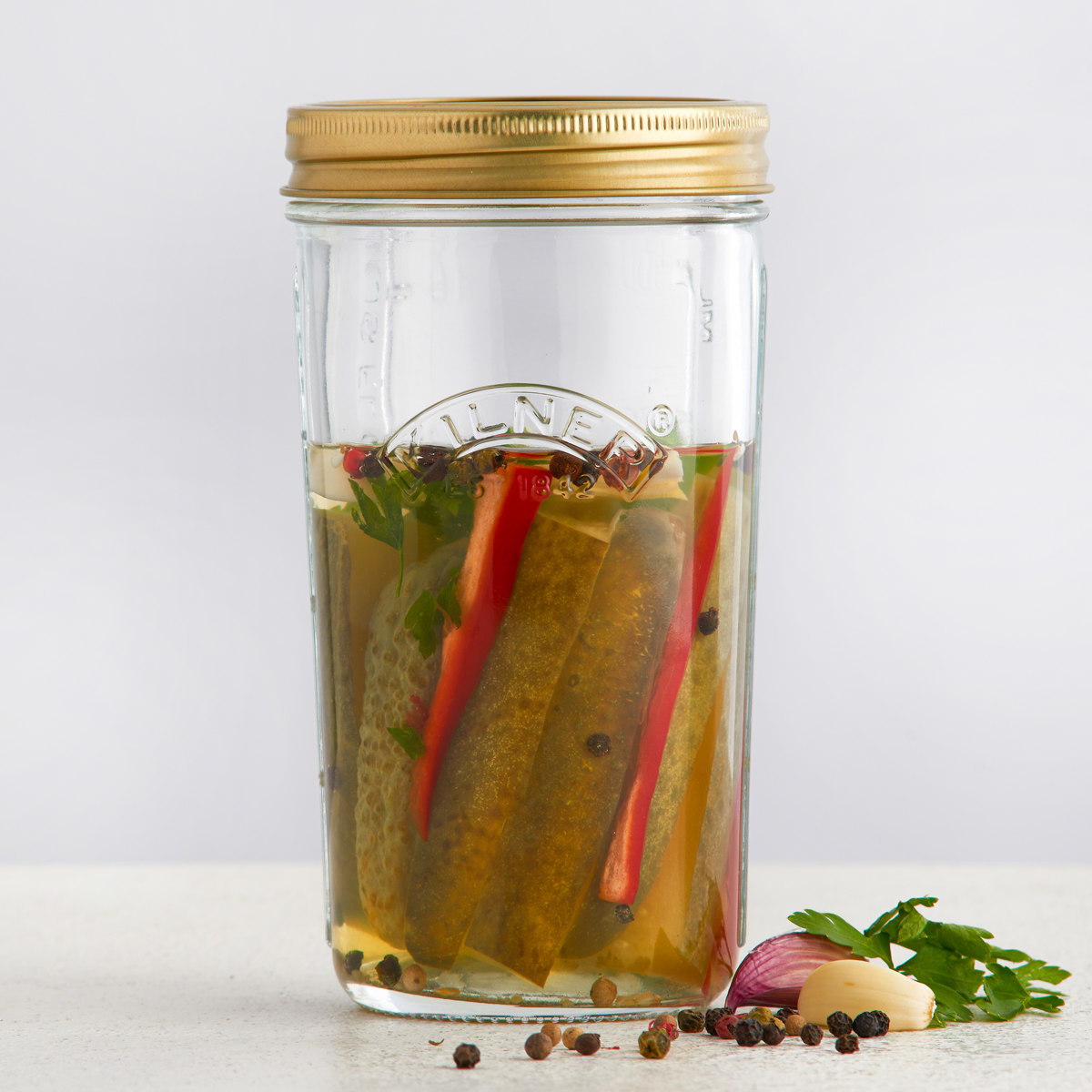 保存瓶 KILNER 500ml Wide Mouth Preserve Jar ( キルナー 保存瓶 食洗機対応 保存 瓶 ガラス ガラス容器 キャニスター 食品 ワイドマウスプリザーブジャー 調味料 密封容器 シロップ 果実酒 乾物 広口 )