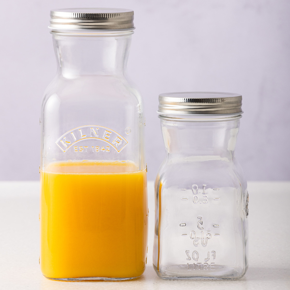 ピッチャー KILNER 500ml Juice & Sauce Bottle ( キルナー ボトル ジュースボトル 保存瓶 食洗機対応 ガラス瓶 冷水筒 ガラス保存瓶 ガラスボトル 四角 ジュース ドリンク 麦茶 冷水ポット 水差し おしゃれ )