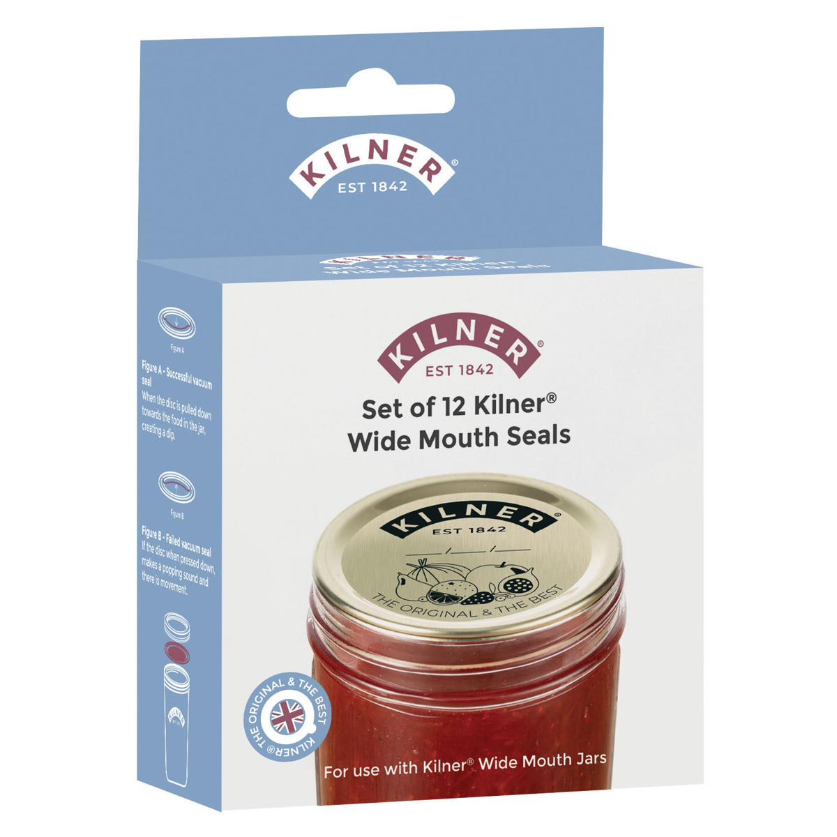 蓋 KILNER 12枚セット ワイドマウス用 リッドシール ( キルナー パーツ シーリングディスク 交換用フタ 部品 食洗機対応 付け替え 交換 ワイドマウスプリザーブジャー 専用パーツ 200ml 350ml 500ml 対応 )