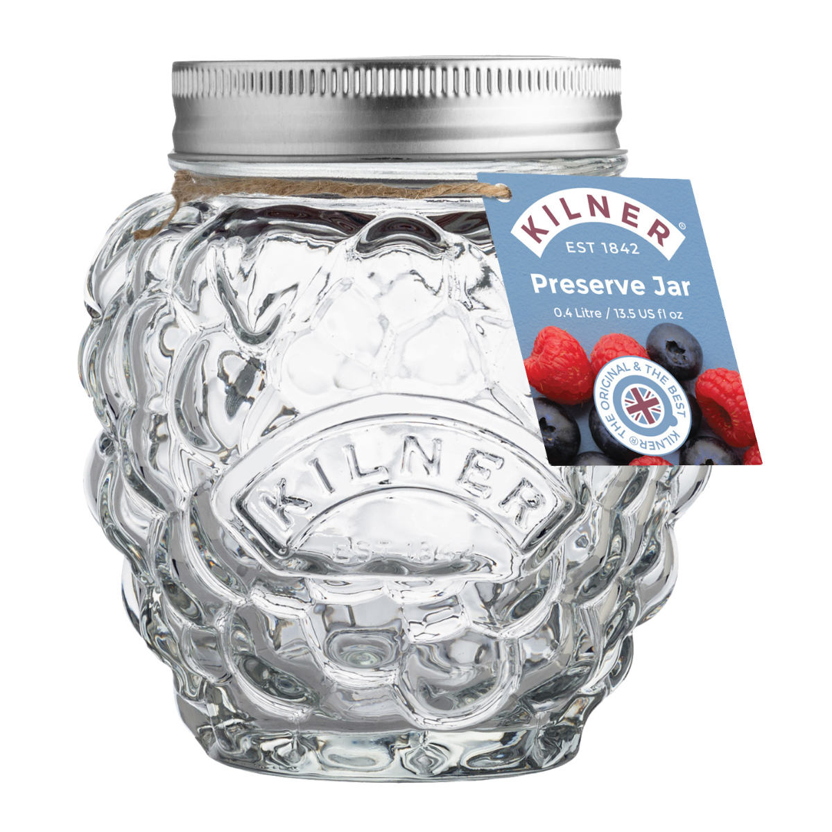 保存瓶 2個セット Kilner キルナー 400ml Fruit Preserve Jar ( プリザーブジャー 保存ビン 食洗機対応 保存 瓶 ガラス ガラス容器 ジャム瓶 食品 調味料 密封容器 ジャム お菓子 乾物 小物入れ デザートカップ おしゃれ ) 【ベリー】 ベリー
