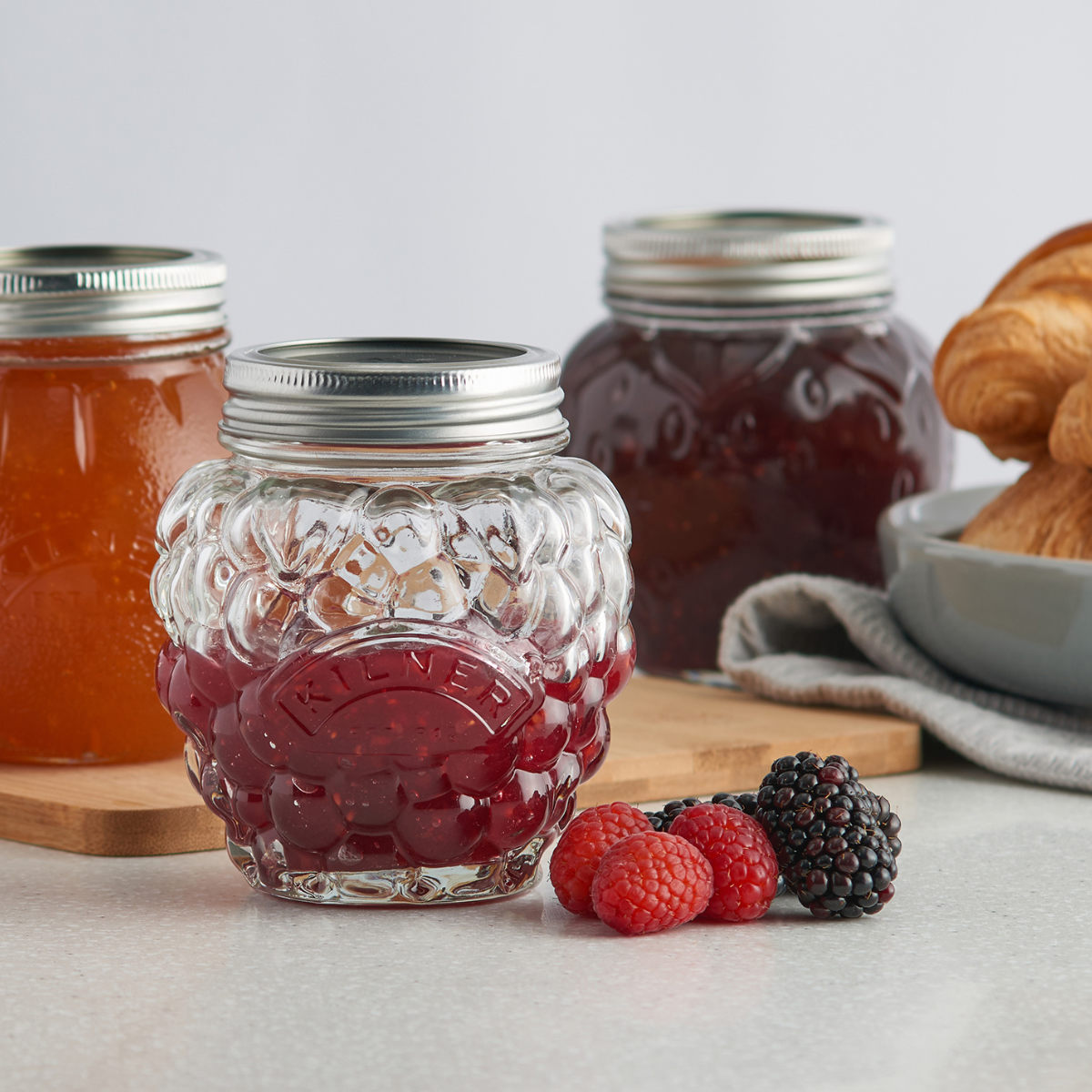 保存瓶 2個セット Kilner キルナー 400ml Fruit Preserve Jar ( プリザーブジャー 保存ビン 食洗機対応 保存 瓶 ガラス ガラス容器 ジャム瓶 食品 調味料 密封容器 ジャム お菓子 乾物 小物入れ デザートカップ おしゃれ ) 【ベリー】 ベリー