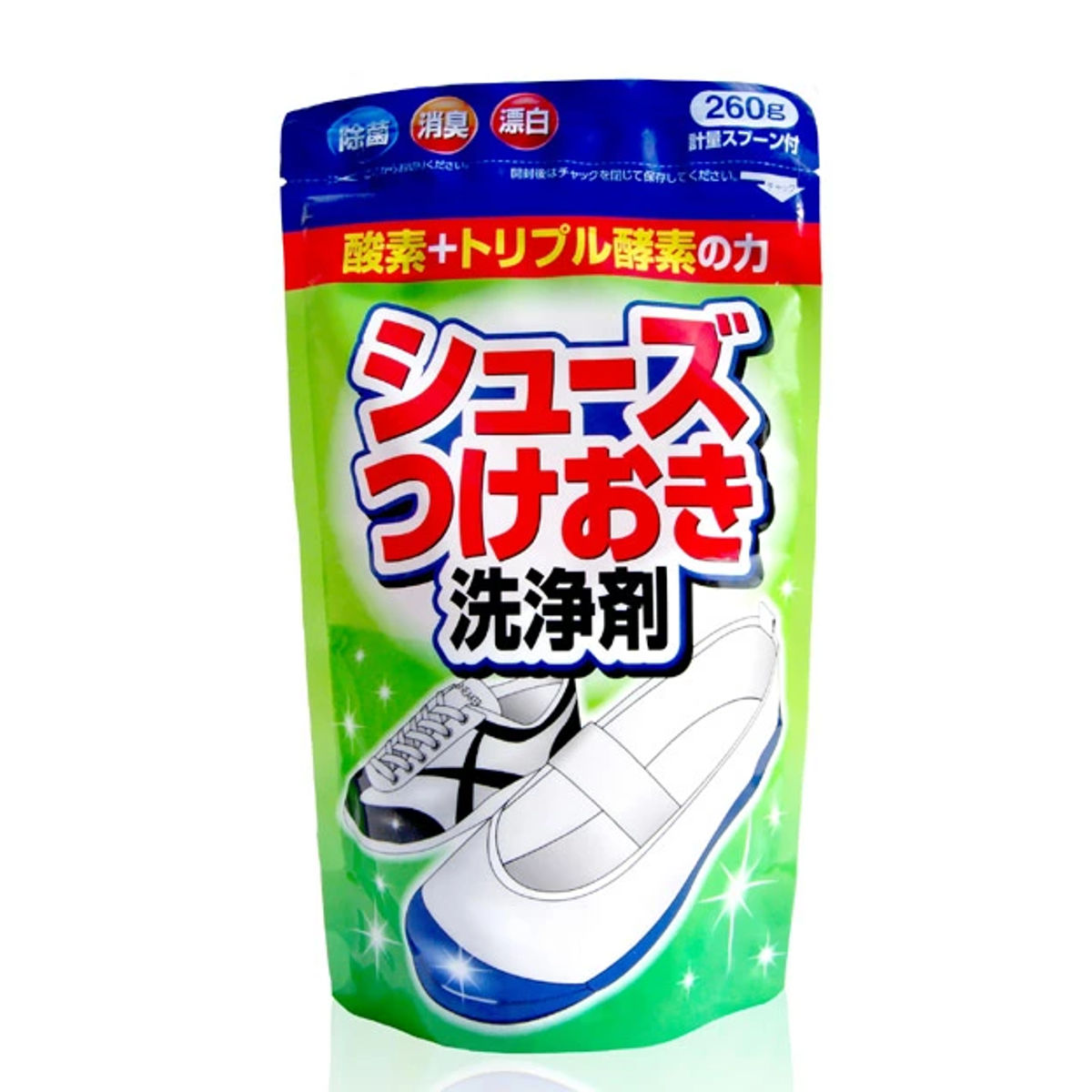 靴用洗剤 シューズつけおき洗浄剤 つけおき洗い 計量スプーン付 （ 上靴洗い 上ばき 上履き シューズ洗い 天然 酵素 つけおき洗い計量スプーン付 つけおき 天然成分 洗濯 洗剤 消臭 除菌 ）