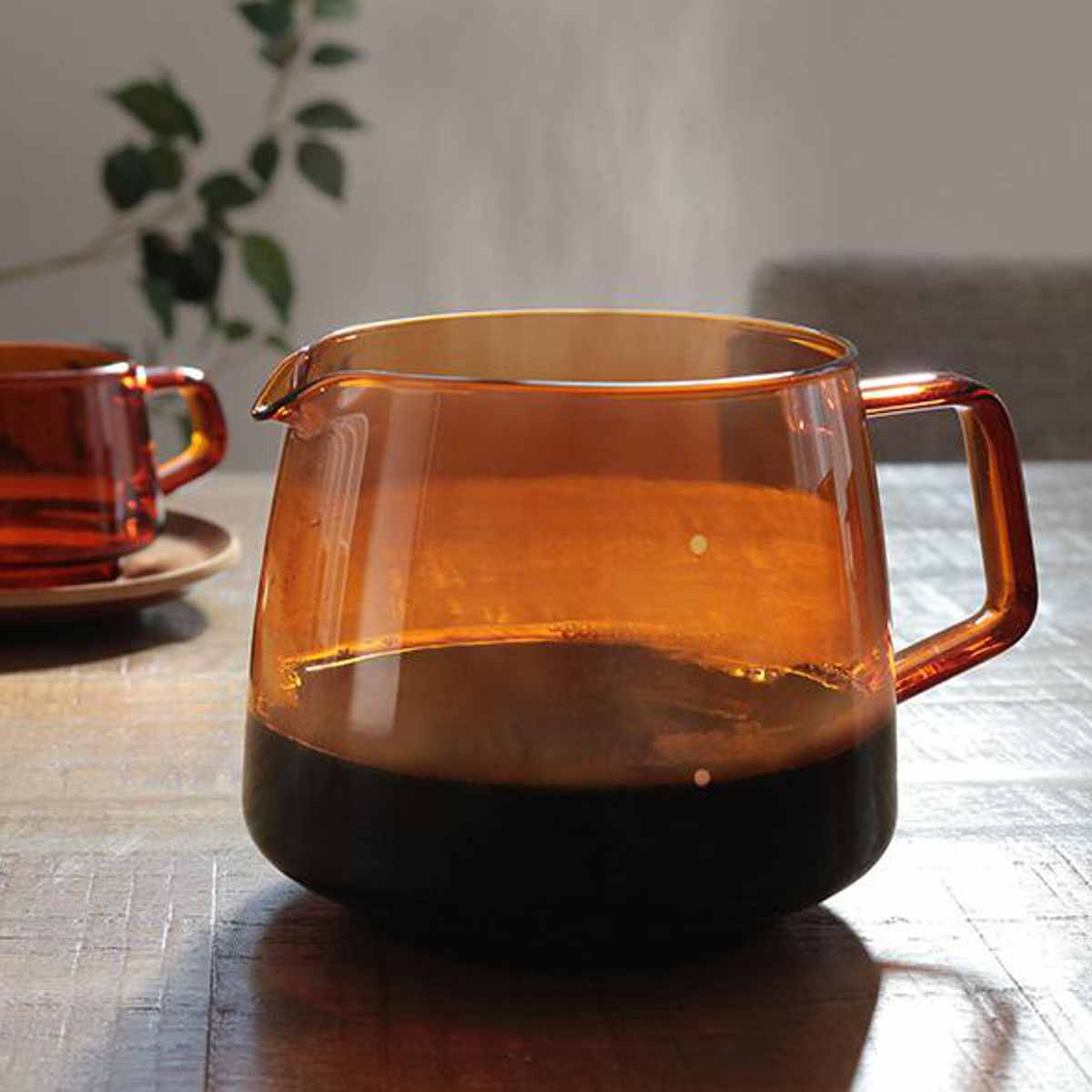 KINTO キントー SEPIA ジャグ 4cups ( 600ml アンバー 耐熱ガラス ポット 食器 ガラス製 食洗機対応 電子レンジ対応 コーヒーサーバー 4杯分 スタッキング サーバー コーヒー ピッチャー 水差し ガラス おしゃれ かわいい )