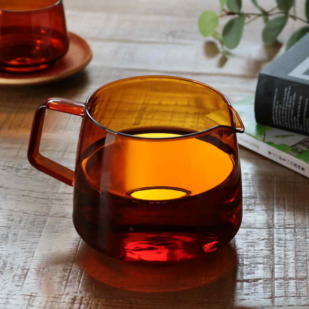 KINTO キントー SEPIA ジャグ 4cups ( 600ml アンバー 耐熱ガラス ポット 食器 ガラス製 食洗機対応 電子レンジ対応 コーヒーサーバー 4杯分 スタッキング サーバー コーヒー ピッチャー 水差し ガラス おしゃれ かわいい )