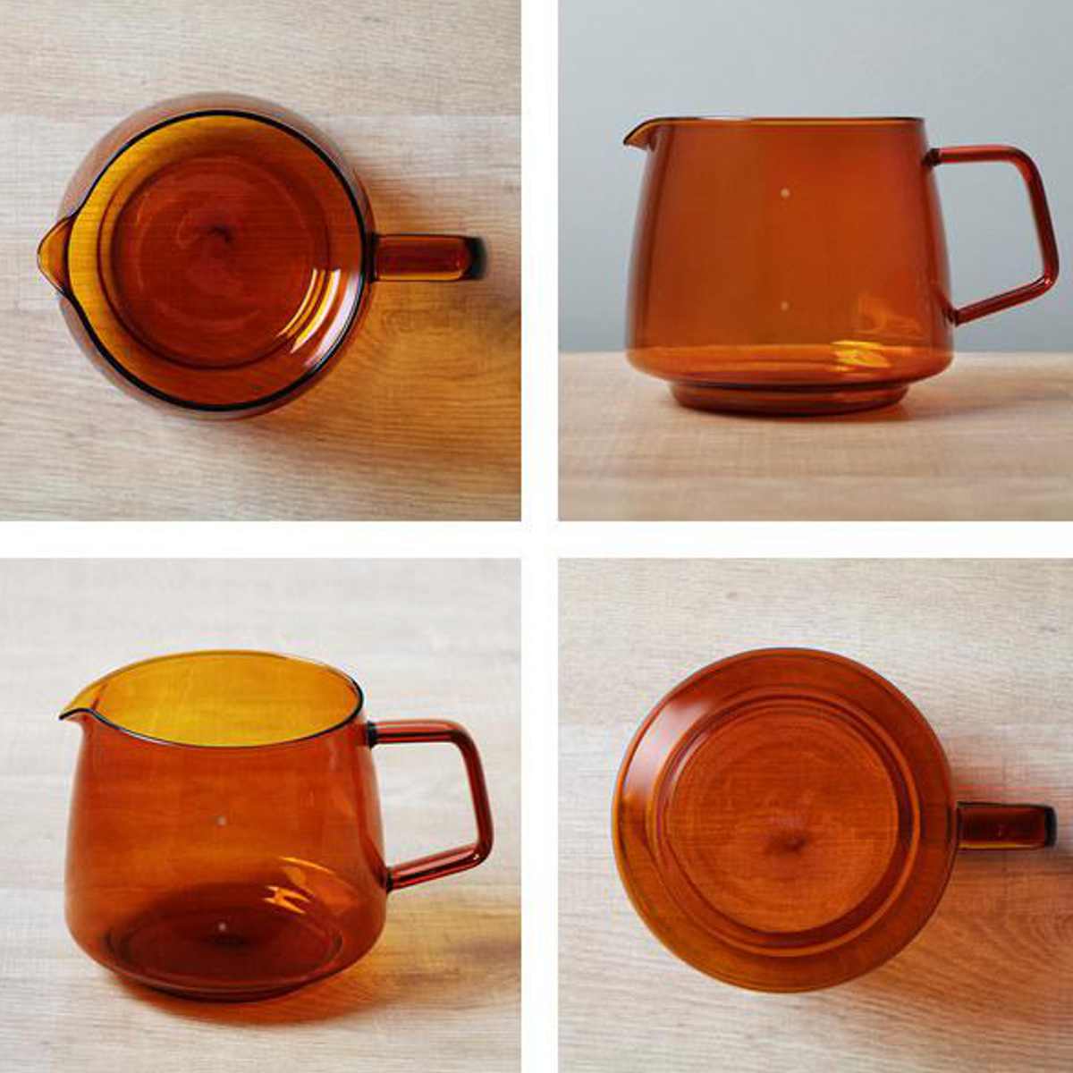 KINTO キントー SEPIA ジャグ 4cups ( 600ml アンバー 耐熱ガラス ポット 食器 ガラス製 食洗機対応 電子レンジ対応 コーヒーサーバー 4杯分 スタッキング サーバー コーヒー ピッチャー 水差し ガラス おしゃれ かわいい )