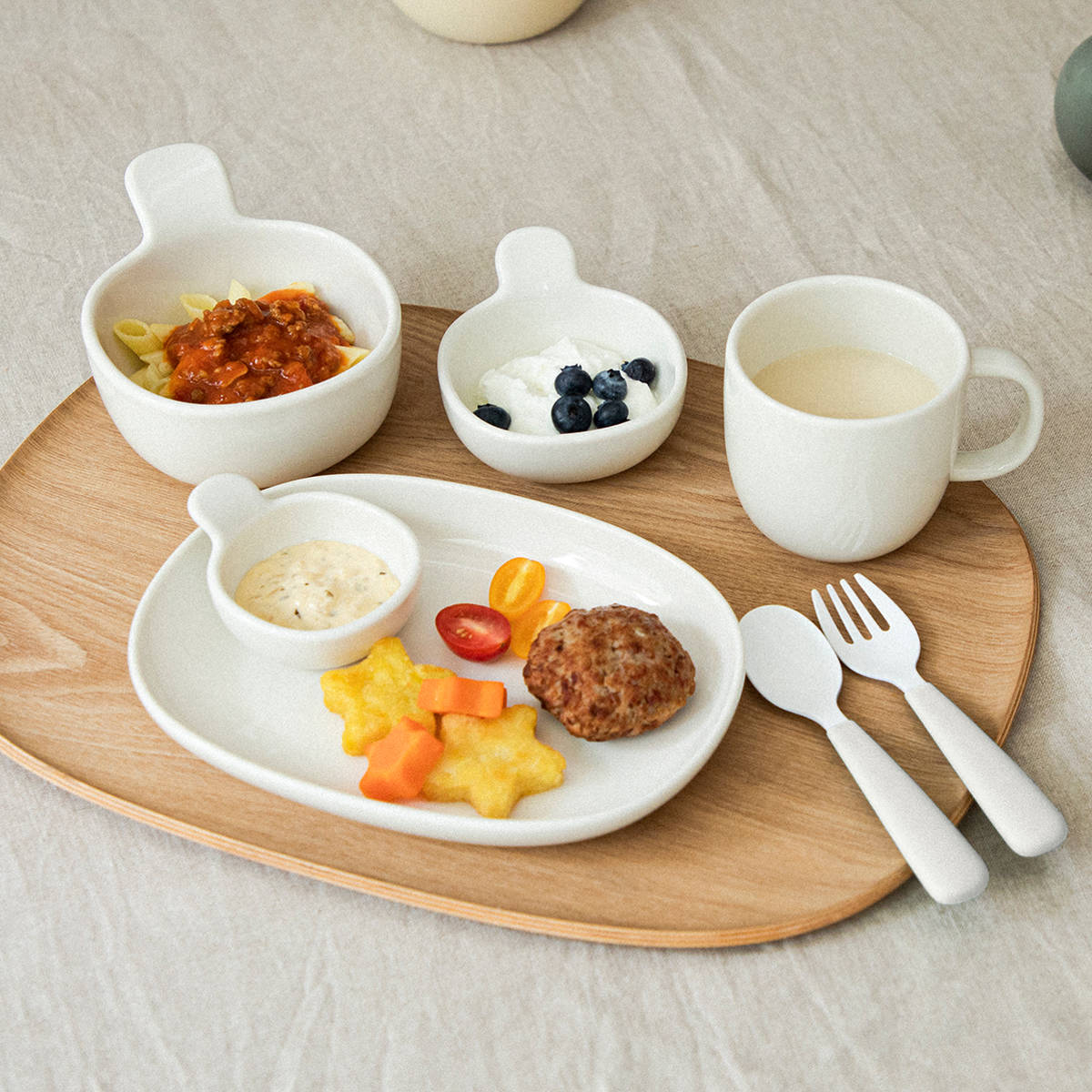 KINTO キントー NEST スプーン&フォーク ( ステンレス 食洗機対応 スプーン フォーク カトラリー 離乳食 子供 キッズ おしゃれ シンプル 子ども ジュニア ホーロー 使いやすい プレゼント ギフト 出産祝い BPAフリー ) 【ブルー】 ブルー