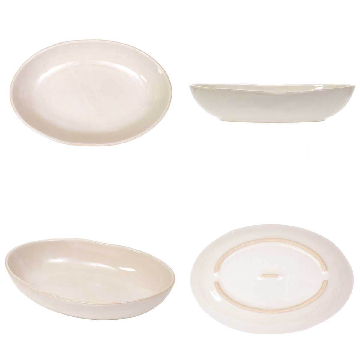 KINTO キントー ほっくり カレー皿 240mm 同色3枚セット ( プレート 24cm ほっくり ストーンウェア 食洗機対応 電子レンジ対応 皿 中皿 楕円 オーバル皿 カレー皿 パスタ皿 深皿 メイン料理 カレー パスタ メイン おしゃれ ) 【ホワイト】 ホワイト