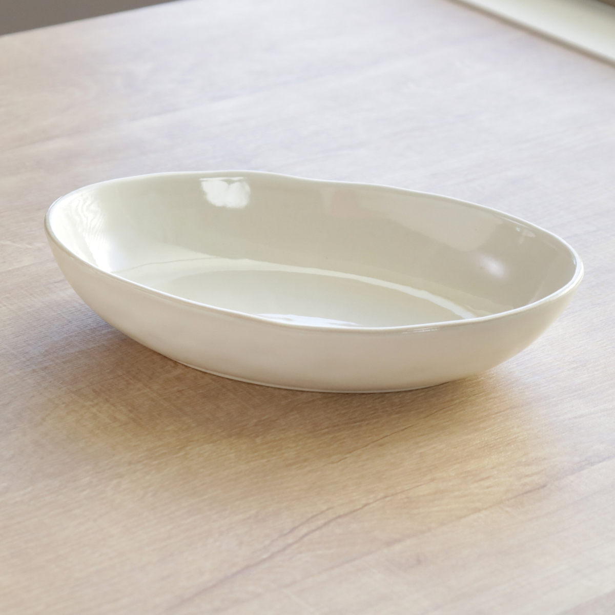 KINTO キントー ほっくり カレー皿 240mm 同色3枚セット ( プレート 24cm ほっくり ストーンウェア 食洗機対応 電子レンジ対応 皿 中皿 楕円 オーバル皿 カレー皿 パスタ皿 深皿 メイン料理 カレー パスタ メイン おしゃれ ) 【ホワイト】 ホワイト