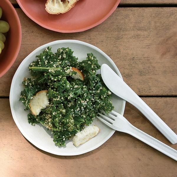 KINTO キントー ALFRESCO カトラリー ( 17cm プラスチック アルフレスコ 食洗機対応 フォーク スプーン ナイフ バンブー食器 竹 エコ 軽い 割れにくい 持ち運び アウトドア キャンプ テラス 公園 おしゃれ 自然素材 ) 【ナイフ×レッド】 ナイフ×レッド