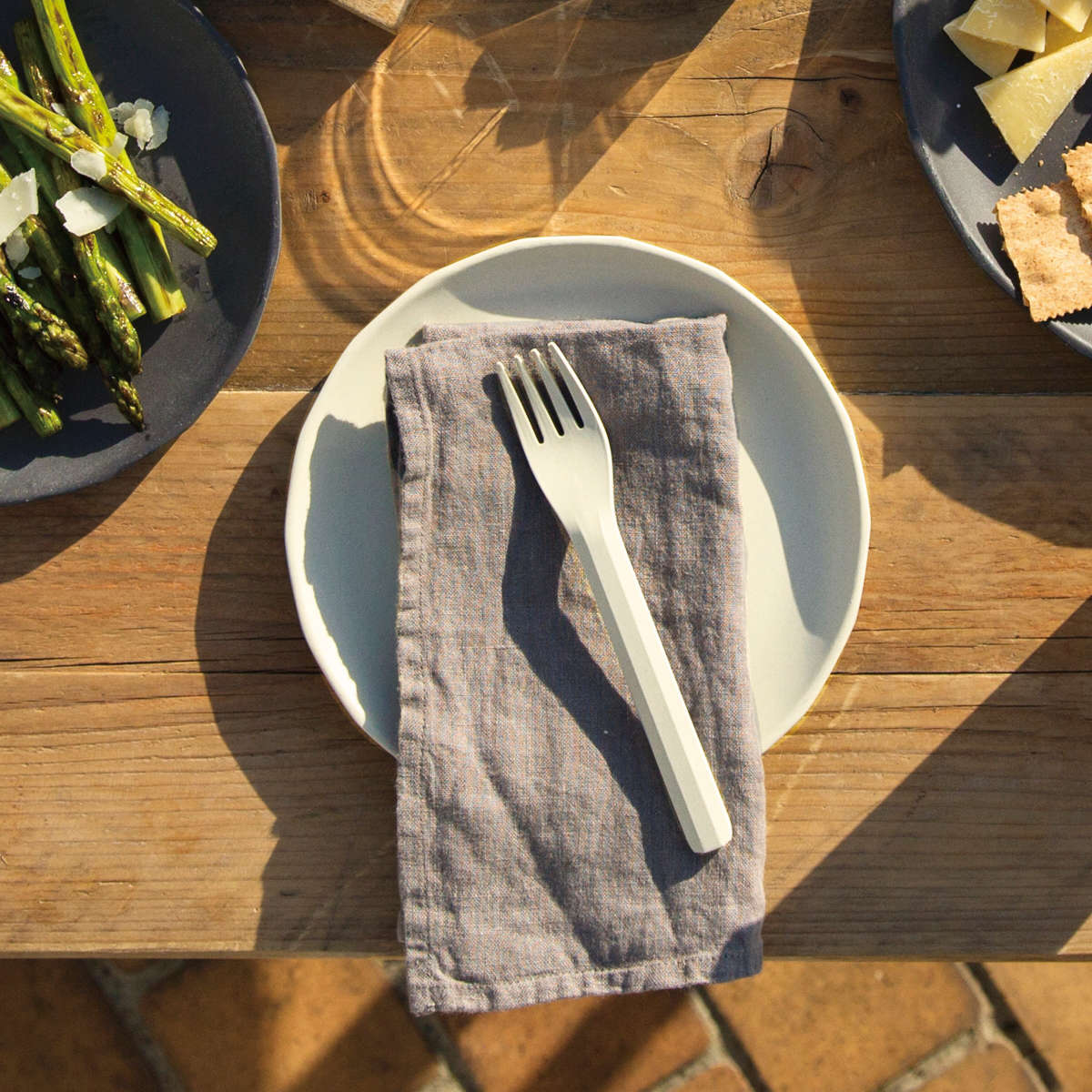 KINTO キントー ALFRESCO カトラリー ( 17cm プラスチック アルフレスコ 食洗機対応 フォーク スプーン ナイフ バンブー食器 竹 エコ 軽い 割れにくい 持ち運び アウトドア キャンプ テラス 公園 おしゃれ 自然素材 ) 【ナイフ×レッド】 ナイフ×レッド