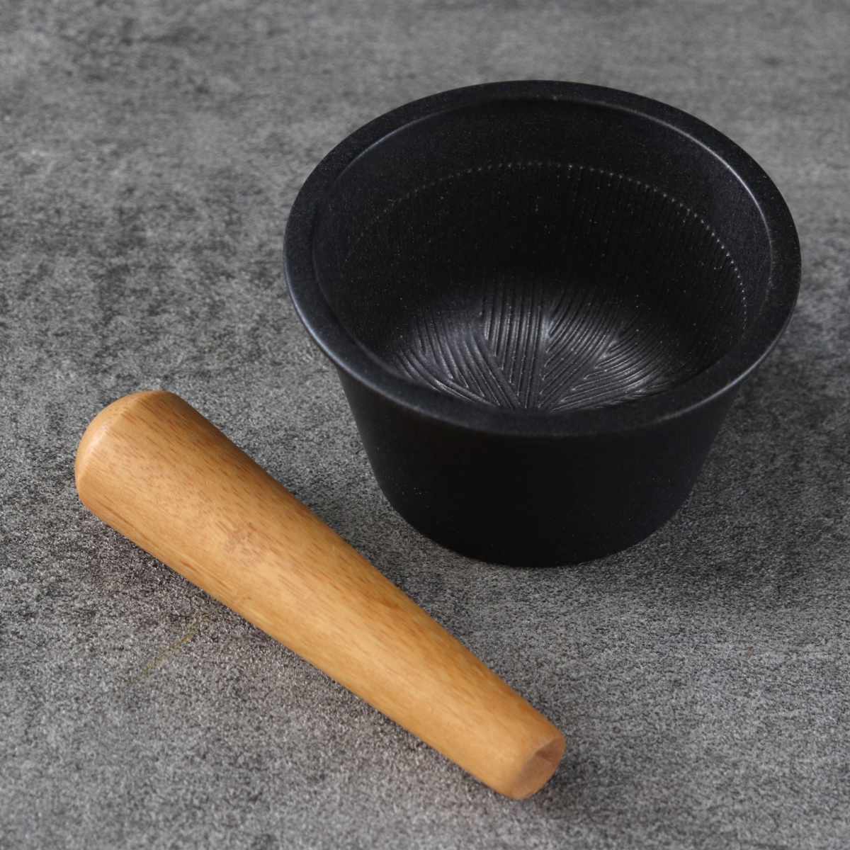 KINTO キントー TAKU すり鉢&すりこぎ ( 磁器製すり鉢 すりばち すり鉢 すりこぎ 擂り鉢 擂鉢 キッチン用品 キッチンツール キッチン小物 調理器具 製菓道具 調理小道具 下ごしらえ用品 ) 【ブラック】 ブラック