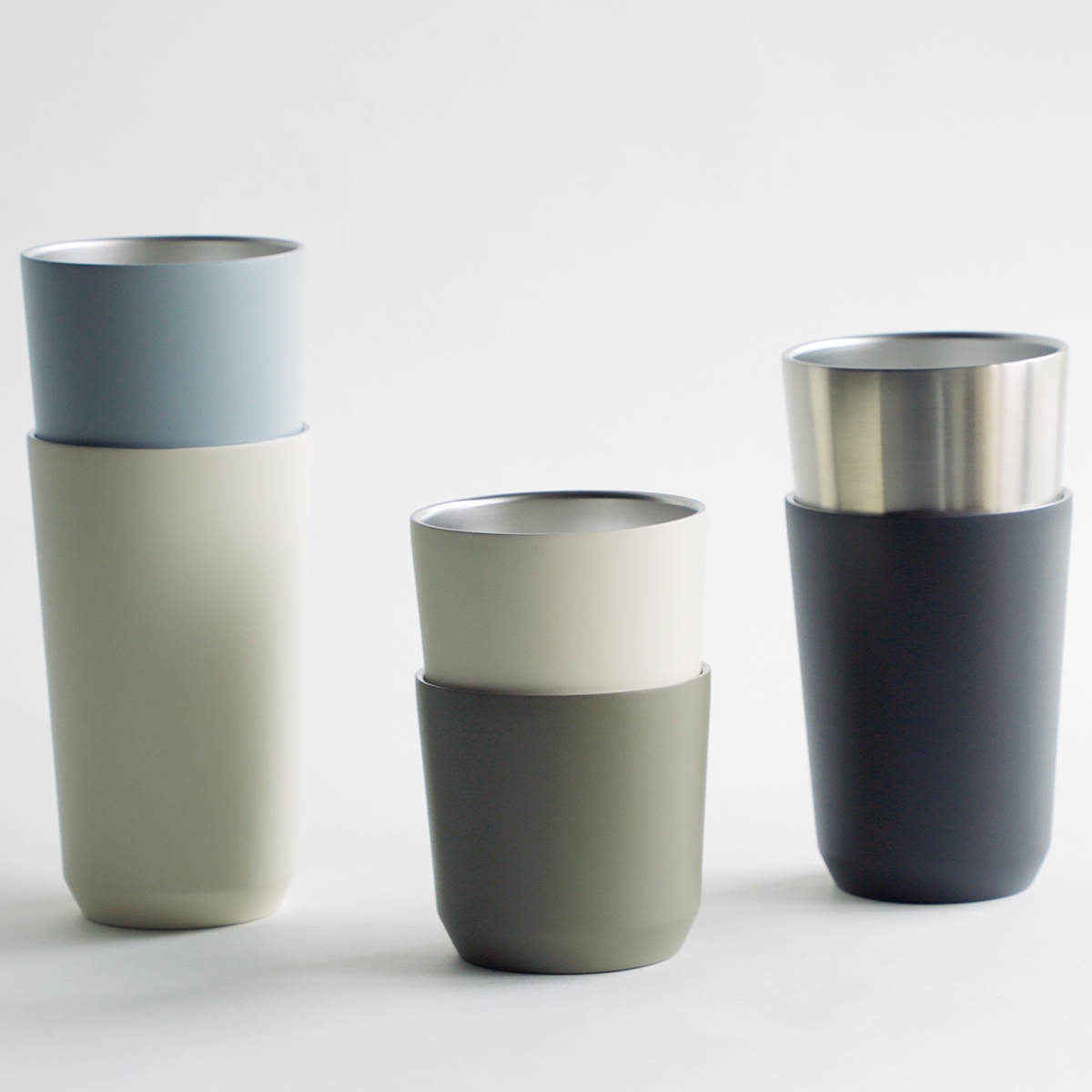 KINTO キントー トゥーゴータンブラー 480ml カップのみ ( ステンレス 保冷 保温 タンブラー 真空二重構造 コップ カップ おしゃれ かわいい コーヒー 紅茶 デスクワーク 蓋なし 積み重ね コンパクト ) 【ブラック】 ブラック