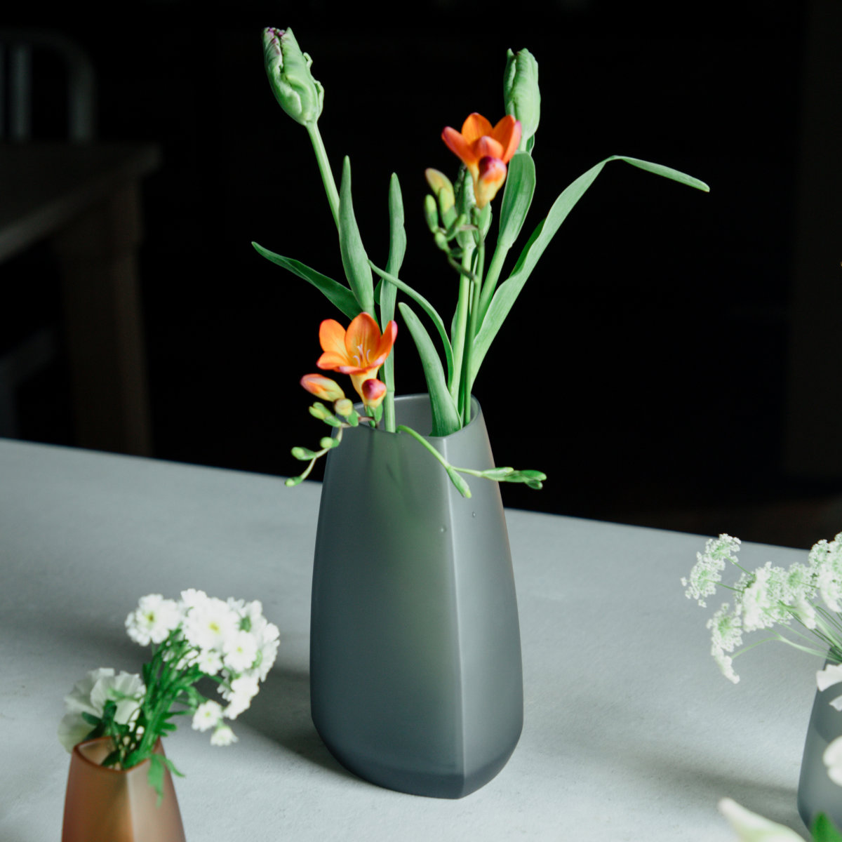 KINTO キントー TRE ベース 115×200mm ( 花瓶 フラワーベース 花びん 花器 おしゃれ 花 花入れ 生花 花束 ドライフラワー グリーン インテリア 植物 玄関 デスク ) 【ホワイト】 ホワイト