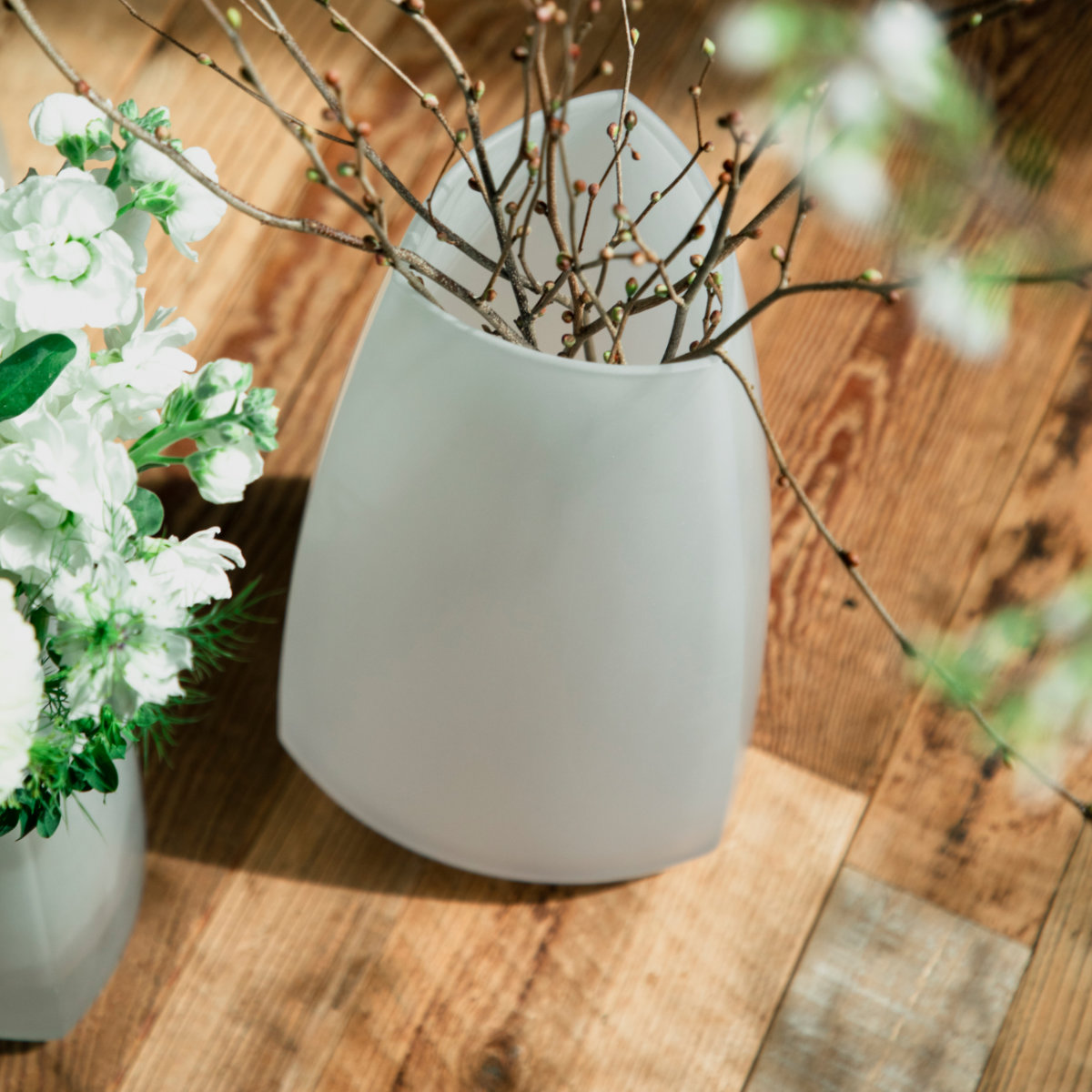 KINTO キントー TRE ベース 160×300mm ( 花瓶 フラワーベース 花びん 花器 おしゃれ 花 花入れ 生花 花束 ドライフラワー グリーン インテリア 植物 玄関 デスク ) 【スモーク】 スモーク