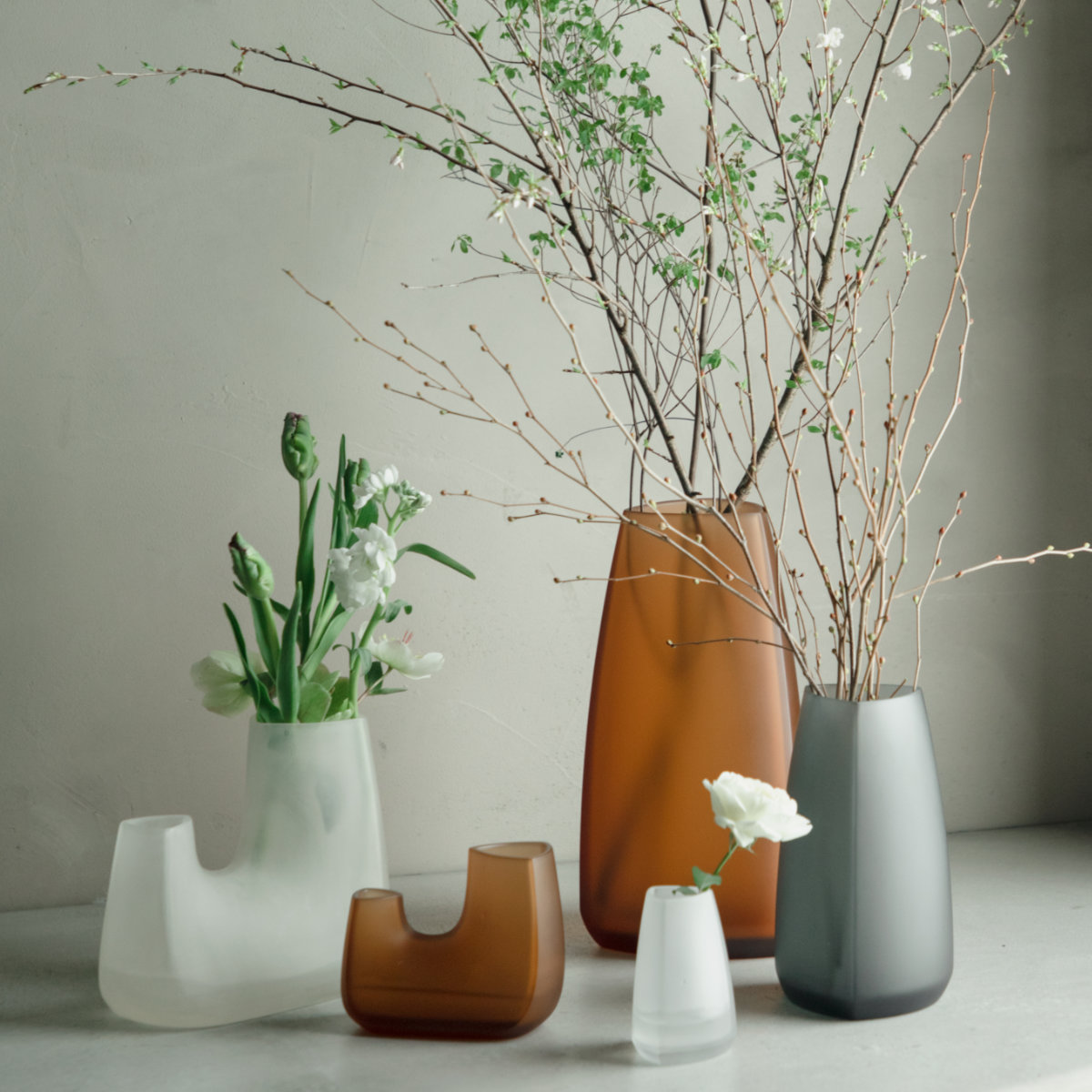 KINTO キントー TRE ベース 200×420mm ( 花瓶 フラワーベース 花びん 花器 おしゃれ 花 花入れ 生花 花束 ドライフラワー グリーン インテリア 植物 玄関 デスク ) 【ホワイト】 ホワイト