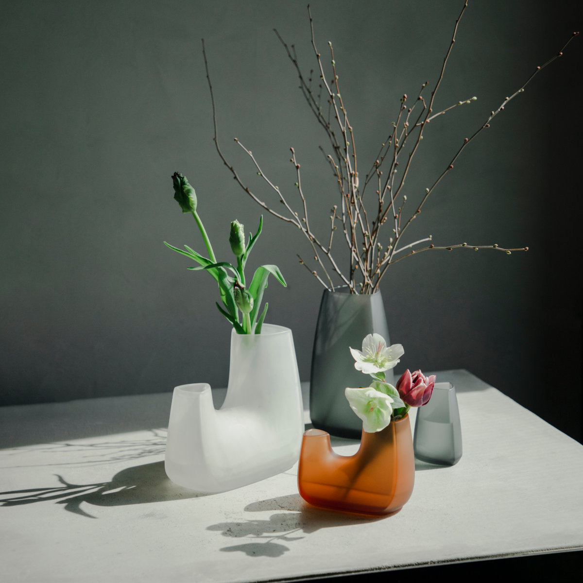 KINTO キントー TRE ベース 200×420mm ( 花瓶 フラワーベース 花びん 花器 おしゃれ 花 花入れ 生花 花束 ドライフラワー グリーン インテリア 植物 玄関 デスク ) 【ホワイト】 ホワイト