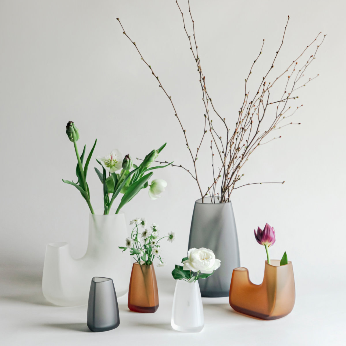 KINTO キントー TRE ベース 140×80×110mm ( 花瓶 フラワーベース 花びん 花器 おしゃれ 花 花入れ 生花 花束 ドライフラワー グリーン インテリア 植物 玄関 デスク ) 【ホワイト】 ホワイト