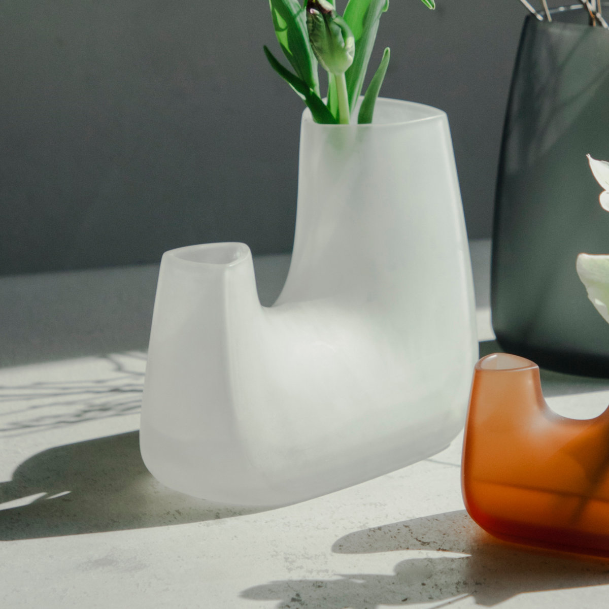 KINTO キントー TRE ベース 200×120×175mm ( 花瓶 フラワーベース 花びん 花器 おしゃれ 花 花入れ 生花 花束 ドライフラワー グリーン インテリア 植物 玄関 デスク ) 【ホワイト】 ホワイト