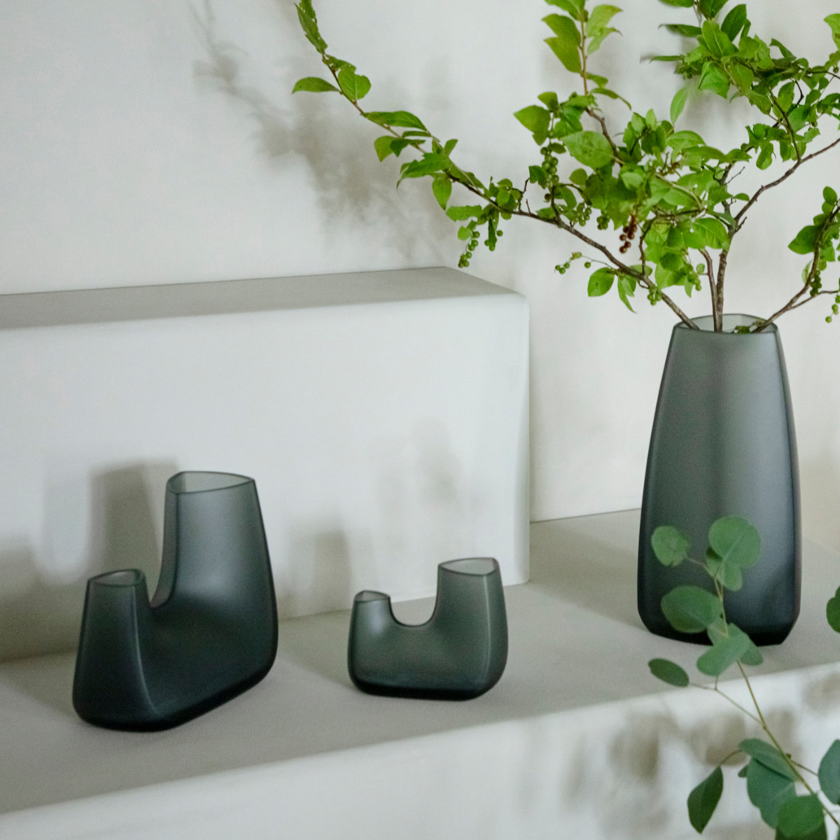 KINTO キントー TRE ベース 200×120×175mm ( 花瓶 フラワーベース 花びん 花器 おしゃれ 花 花入れ 生花 花束 ドライフラワー グリーン インテリア 植物 玄関 デスク ) 【ホワイト】 ホワイト