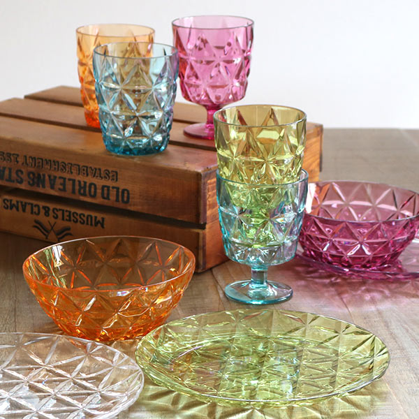 KINTO キントー TRIA プレート ( トリア 食器 20cm 小皿 中皿 皿 食洗機対応 割れにくい お皿 ケーキ皿 プラスチック クリア プラスチック製 ) 【ピンク】 ピンク