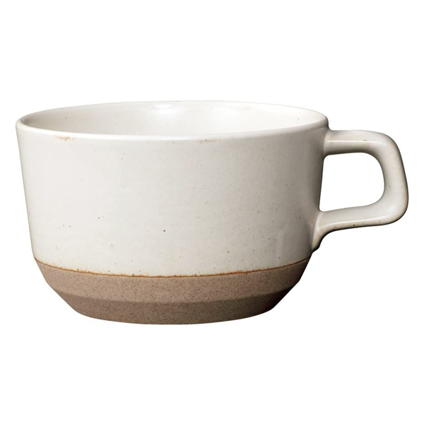 KINTO キントー CERAMIC LAB CLK-151 ワイドマグ 400ml ( マグカップ スープカップ 食器 洋食器 磁器 日本製 食洗機対応 電子レンジ対応 スープボウル 持ち手 波佐見焼 持ち手付き 和モダン おしゃれ ) 【ベージュ】 ベージュ