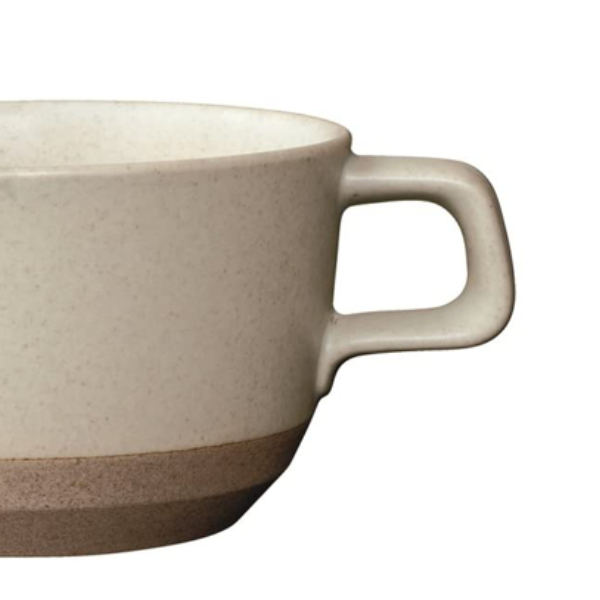KINTO キントー CERAMIC LAB CLK-151 ワイドマグ 400ml ( マグカップ スープカップ 食器 洋食器 磁器 日本製 食洗機対応 電子レンジ対応 スープボウル 持ち手 波佐見焼 持ち手付き 和モダン おしゃれ ) 【ベージュ】 ベージュ