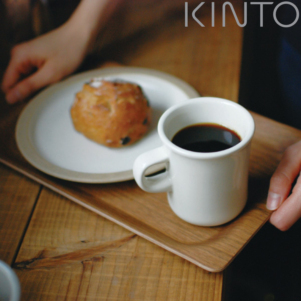 キントー トレー 31.5×19.5cm SLOW COFFEE STYLE スローコーヒースタイル ウォールナット 木製 （ KINTO 木製トレー お盆 トレイ キッチ