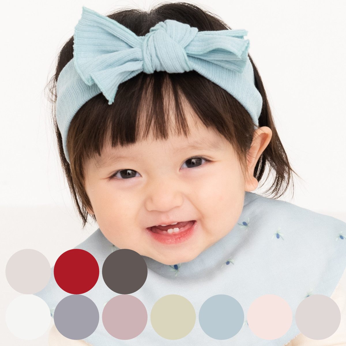 ヘアバンド Lien de famille リブ ベビー ニューボーンフォト 出産祝い （ ベビーヘアバンド ヘッドバンド 赤ちゃん 贈り物 かわいい 女の子 男の子 新生児 髪飾り リボン お出かけ コスチューム プレゼント おしゃれ シンプル ） 【ピンク】