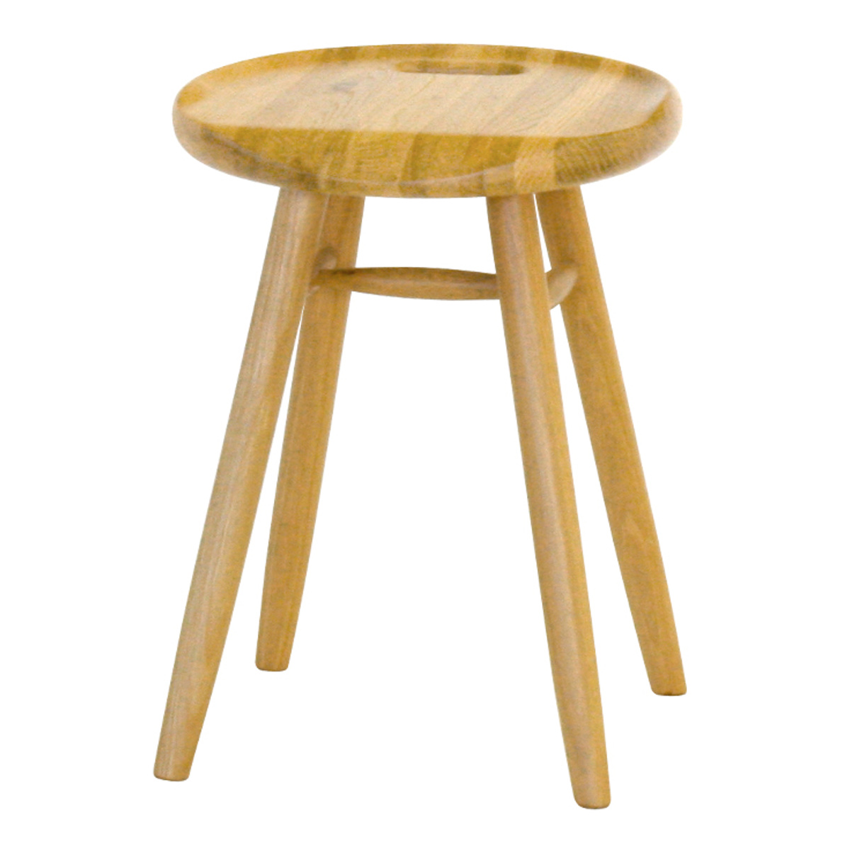 スツール オーク無垢材 座面高42cm （ 開梱設置 丸 椅子 いす チェア サイドテーブル ナイトテーブル 天然木 完成品 木製 おしゃれ リビ