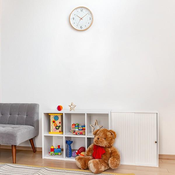 知育時計 キッズウォールクロック 掛け時計 静音 子ども 天然木 ( 掛け時計 アナログ 子供 学習 知育時計 木製 ウォールクロック 直径31.5 壁掛け時計 こども キッズ 学び とけい クロック 掛け かけ時計 )