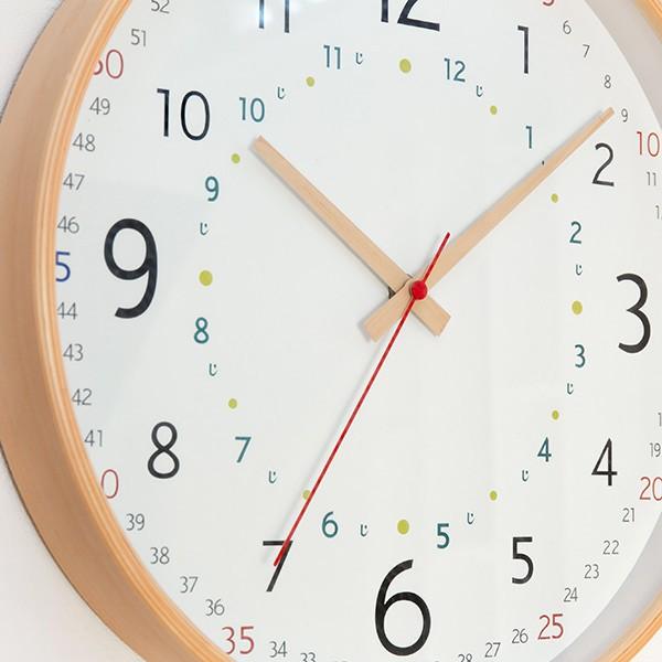 知育時計 キッズウォールクロック 掛け時計 静音 子ども 天然木 ( 掛け時計 アナログ 子供 学習 知育時計 木製 ウォールクロック 直径31.5 壁掛け時計 こども キッズ 学び とけい クロック 掛け かけ時計 )