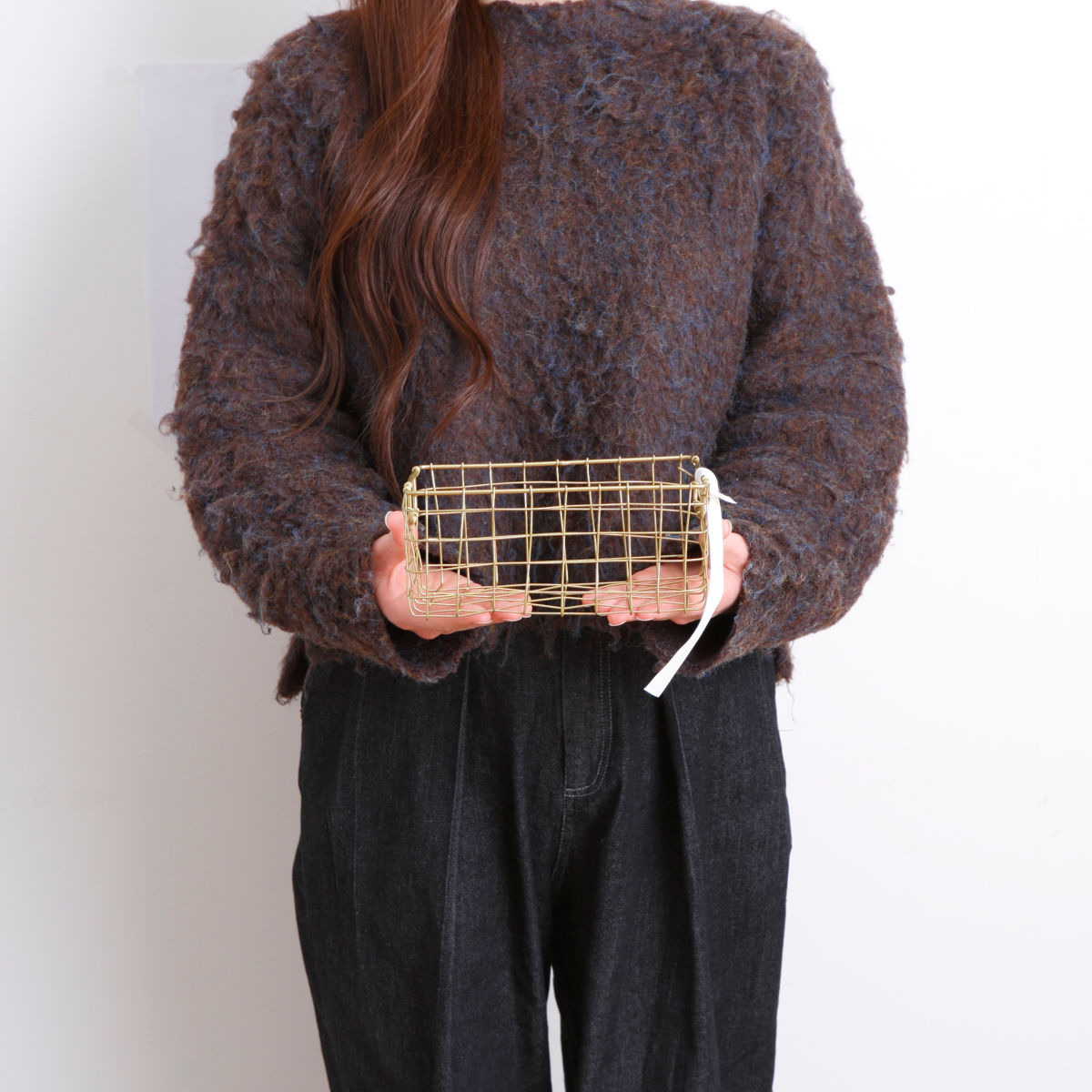 シトア ワイヤーバスケット 持ち手無し レクタングル S バスケット かご ( 収納 カゴ 籠 四角 収納バスケット 小物入れ ハンドメイド 小物収納 ワイヤー 鉄 アイアン おしゃれ オシャレ かわいい カワイイ シンプル ベーシック )