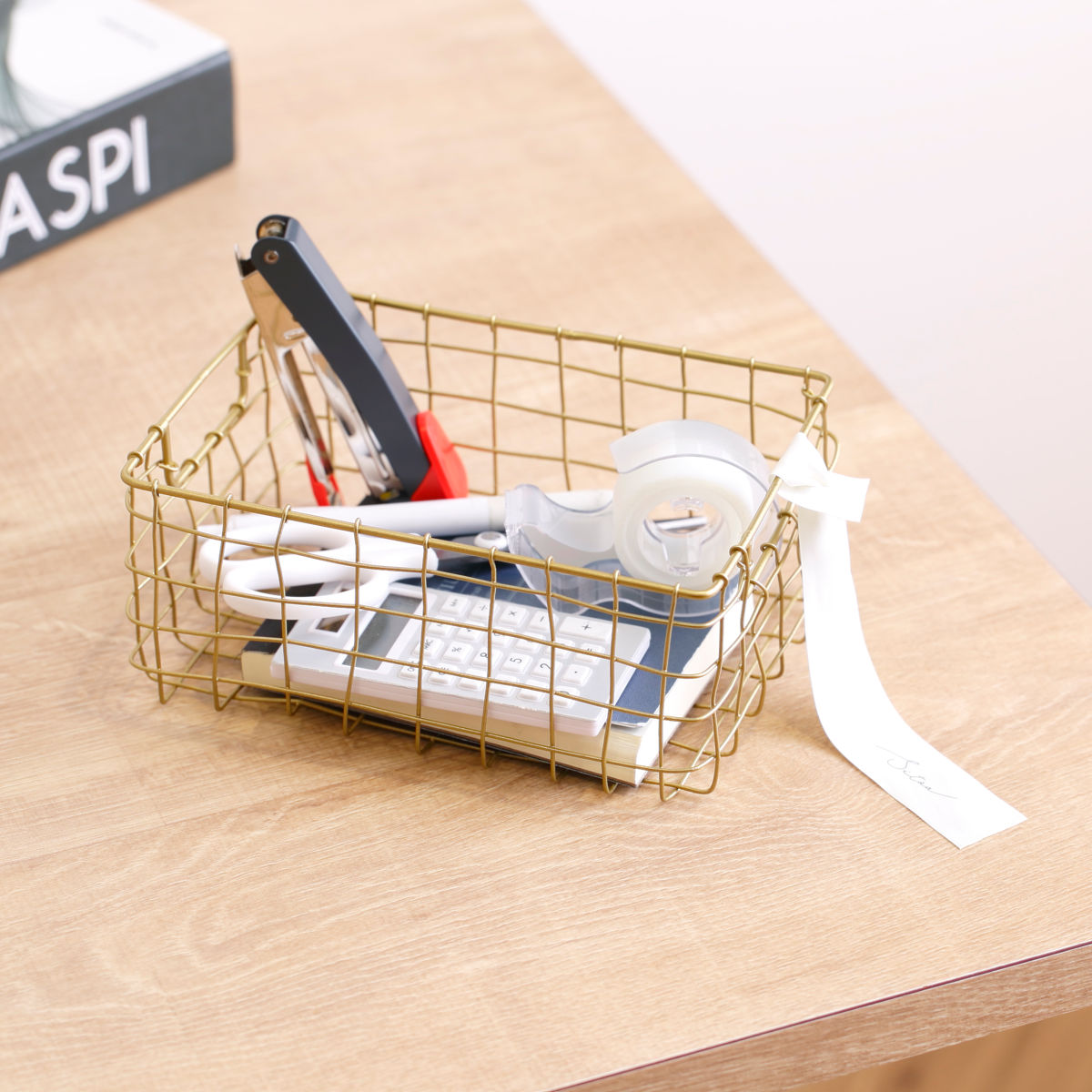 シトア ワイヤーバスケット 持ち手無し レクタングル S バスケット かご ( 収納 カゴ 籠 四角 収納バスケット 小物入れ ハンドメイド 小物収納 ワイヤー 鉄 アイアン おしゃれ オシャレ かわいい カワイイ シンプル ベーシック )