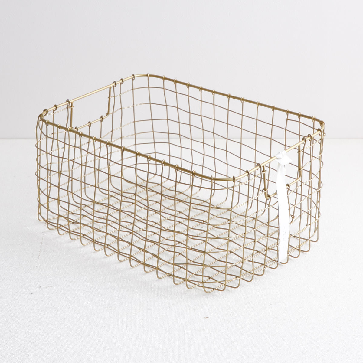 シトア ワイヤーバスケット 持ち手無し レクタングル XL バスケット かご ( 収納 カゴ 籠 四角 収納バスケット 小物入れ ハンドメイド 小物収納 ワイヤー 鉄 アイアン おしゃれ オシャレ かわいい カワイイ シンプル ベーシック )