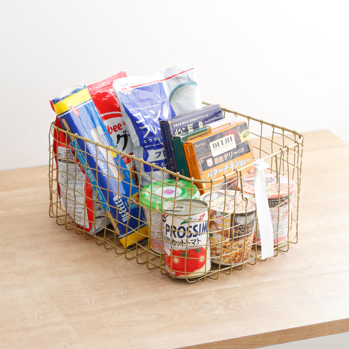 シトア ワイヤーバスケット 持ち手無し レクタングル XL バスケット かご ( 収納 カゴ 籠 四角 収納バスケット 小物入れ ハンドメイド 小物収納 ワイヤー 鉄 アイアン おしゃれ オシャレ かわいい カワイイ シンプル ベーシック )