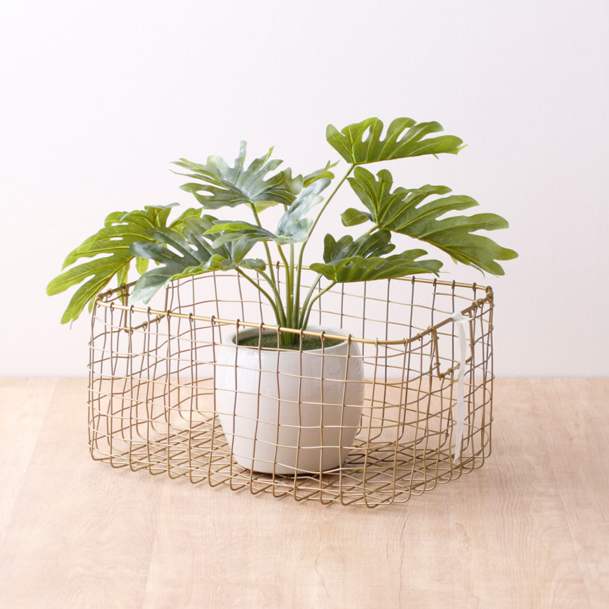 シトア ワイヤーバスケット 持ち手無し レクタングル XL バスケット かご ( 収納 カゴ 籠 四角 収納バスケット 小物入れ ハンドメイド 小物収納 ワイヤー 鉄 アイアン おしゃれ オシャレ かわいい カワイイ シンプル ベーシック )