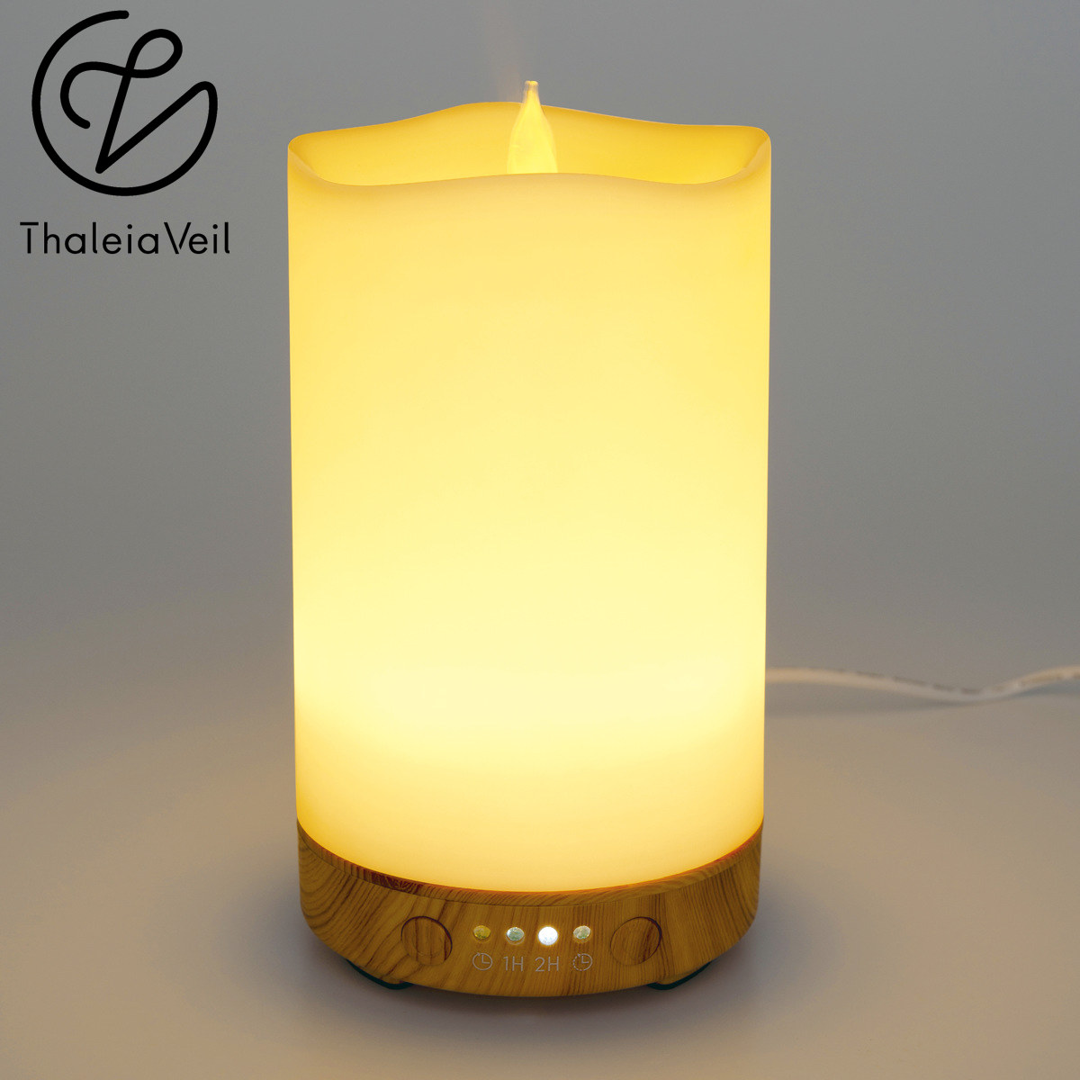 ディフューザー キャンドル 電動 サリアベル アロマディフューザー 加湿 ライト 超音波式 （ キャンドルライト ミスト 霧 インテリアライト USB おしゃれ フレグランス リラックス インテリア 癒し 癒しグッズ ）