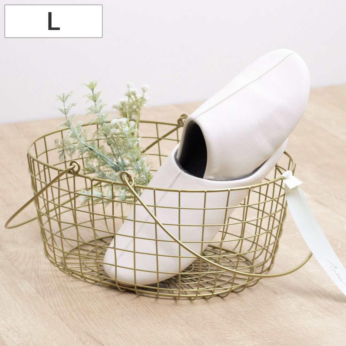 シトア ワイヤーバスケット ワイヤーハンドル オーバル L バスケット かご ( 収納 カゴ 籠 楕円 持ち手付き 収納バスケット 小物入れ ハンドメイド 小物収納 取っ手付き ワイヤー 鉄 アイアン おしゃれ オシャレ かわいい カワイイ )