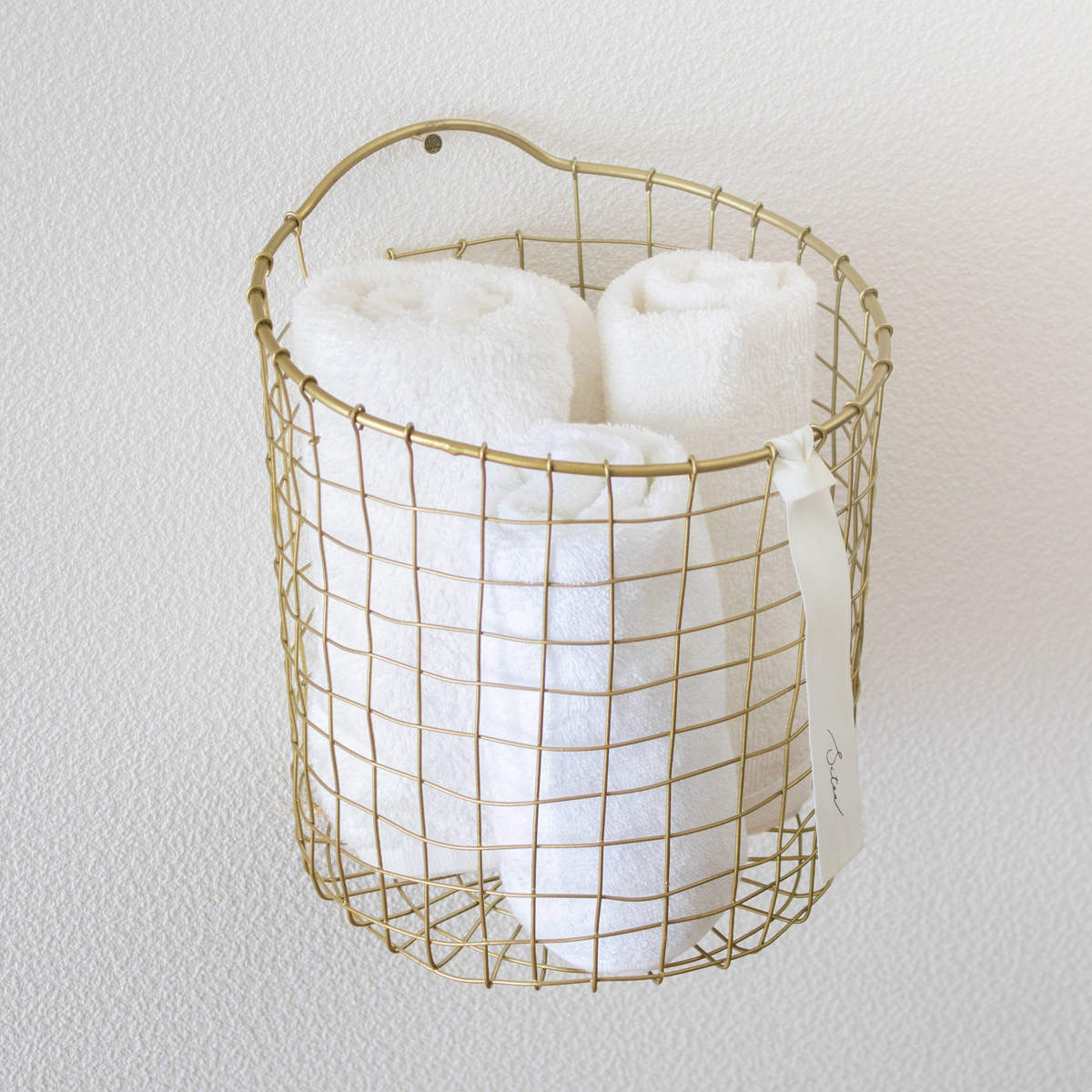 シトア ワイヤーバスケット ワイヤーハンドル シリンダー S バスケット かご ( 収納 カゴ 籠 筒 円筒 収納バスケット 小物入れ ハンドメイド 持ち手付き 引っ掛け収納 壁掛け収納 引っ掛け 壁掛け 小物収納 取っ手付き )