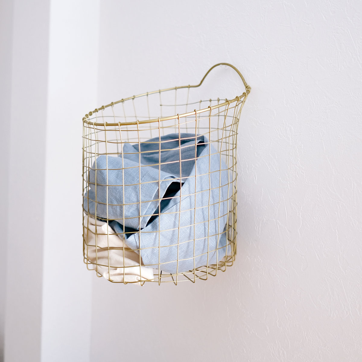 シトア ワイヤーバスケット ワイヤーハンドル シリンダー S バスケット かご ( 収納 カゴ 籠 筒 円筒 収納バスケット 小物入れ ハンドメイド 持ち手付き 引っ掛け収納 壁掛け収納 引っ掛け 壁掛け 小物収納 取っ手付き )