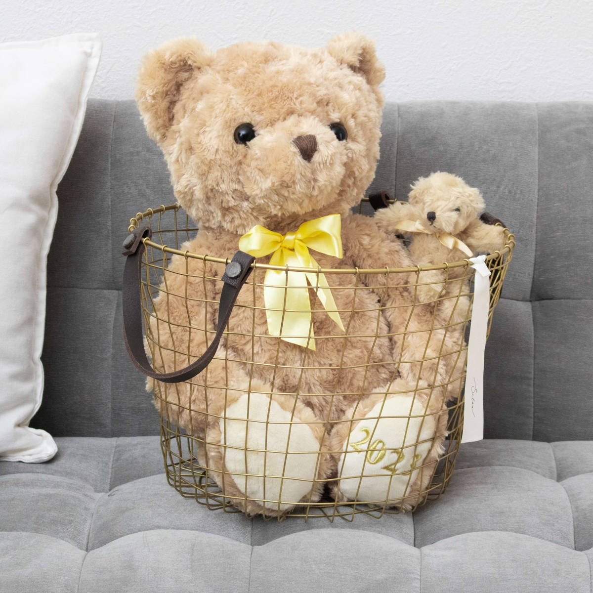 シトア ワイヤーバスケット レザーハンドル ラウンド バスケット かご ( 収納 カゴ 籠 丸型 収納バスケット 小物入れ ハンドメイド 小物収納 ワイヤー 鉄 アイアン おしゃれ オシャレ かわいい カワイイ シンプル ベーシック )