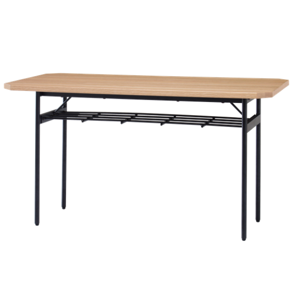 リビングテーブル グラム 幅120cm ダイニングテーブル 木製 天然木 突板 ラック 収納 スチール脚 ダイニング テーブル デスク つくえ ( 食卓テーブル 2人 2人掛け 机 おしゃれ 2人用 ソファテーブル 120 リビング 食卓 )