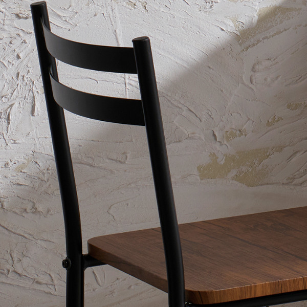 ダイニングセット 2人 3点セット ダイニング テーブル チェア 木目調 スチール ( ダイニングテーブル 幅70cm ダイニングチェア 2人掛け 正方形 二人 2人用 食卓 椅子 コンパクト おしゃれ セット ) 【ナチュラル】 ナチュラル