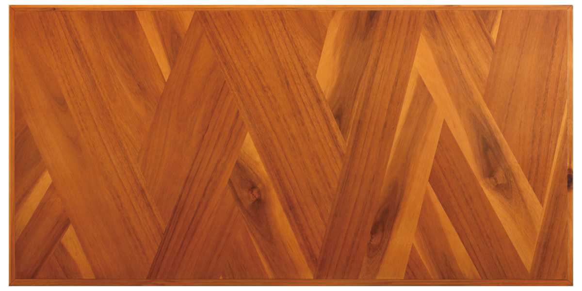 オープンラック 幅70cm 2段 寄木突板 ヴィンテージ調 HENT ( ヘント 棚 幾何学柄 ラック A4対応 収納 天然木 木製 家具 シェルフ 飾り棚 本棚 書棚 )