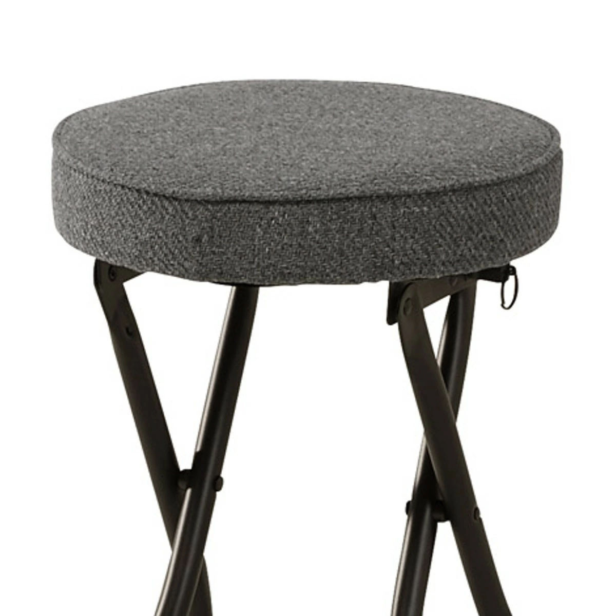 スツール 4脚セット 高さ約50cm フォールディングスツール 折りたたみ椅子 ( ファブリック 布 丸 ラウンド 椅子 セット 折りたたみイス 座面ロック 来客用 キッチンチェア 50センチ おしゃれ ) 【ベージュ】 ベージュ