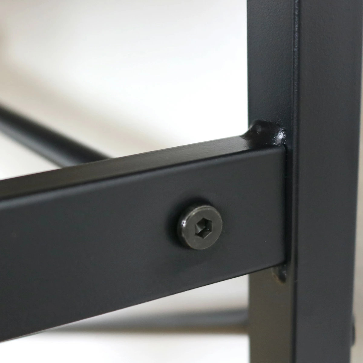 ワークデスク ヴィンテージ調 スチールフレーム 幅90cm ( デスク パソコンデスク PCデスク 机 つくえ 学習机 幅 90 作業台 木目調 天板下 収納 配線穴付き アジャスター付き 勉強机 リビングデスク 作業机 在宅 )