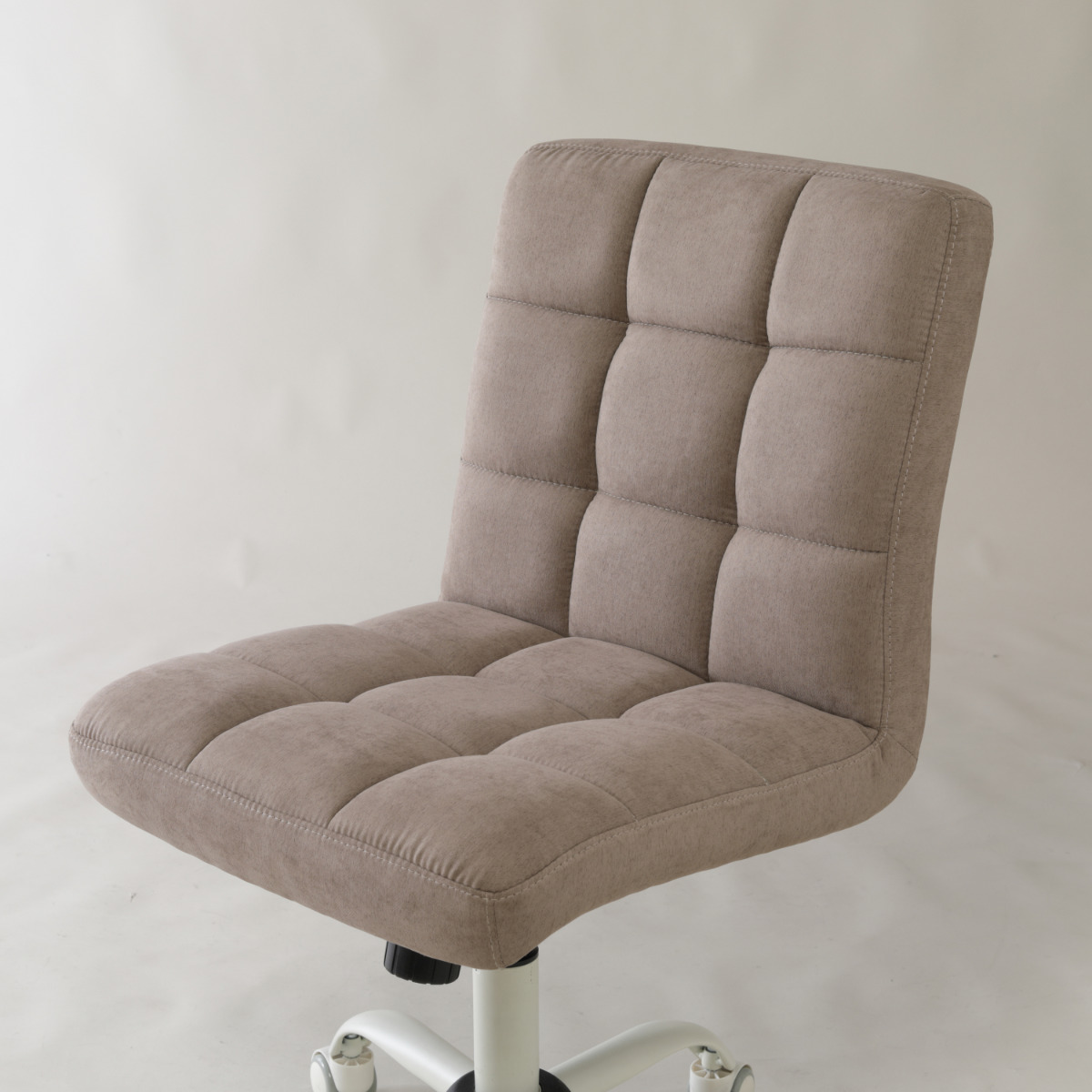 デスクチェア 昇降式 座面高43~53cm ハニー ホームチェア ( チェア 椅子 ファブリック 高さ調節 キャスター付き ワークチェア キルティング シンプル おしゃれ 大人 女子 高級感 ) 【マスタード】 マスタード